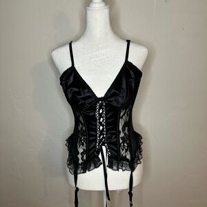Black Lace Corset Top